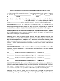 Map gstin to corporate accounts through cinb: Br1 Board Resolution For Account Level Access With Minutes Of Meeting Overdraft Board Of Directors