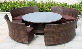 Dining table with 4 bar stool, dinning room set, outdoor industrial breakfast bar table, rustic dining table, bar table, patio furniture. Large Round Outdoor Dining Table Ideas On Foter