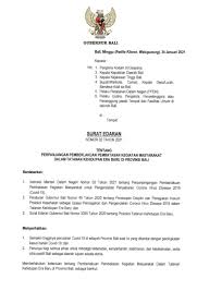 Surat Edaran Gubernur Bali Nomor 02 Tahun 2021 Jdih Pemerintah Provinsi Bali