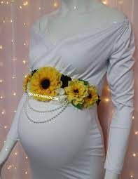Rustic Sunflower Themed Baby Shower Mommy To Be Maternity Belly Sash Baby Shower Yellow Belly Sash Baby Shower Sash