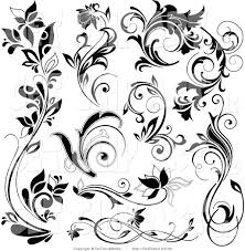 Black And White Free Images Of Flowers Free Flourish Clip Art Black And White Royalty Free Floral Stock Get Clipart Illustrations Floral Design Floral Background Flourish Design