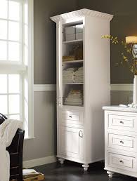 A Stand Alone Linen Cabinet Adds Charm And Much Needed Extra Storage Space In Your Bathroom This Linen Storage Cabinet Linen Cabinets Bathroom Linen Tower