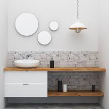 Lavabo in appoggio in ceramica. Mobile Da Bagno Sospeso In Legno Massello Qualita Artigianale A Prezzi Convenienti
