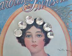 Vintage Large Crystal Buttons