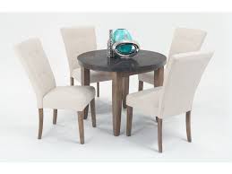 A Dining Room Set With 5 Piece Montibello Pub 40 Solid Wood And Veneer Construction Brown Marble And Pearl Marbl 5 Piece Dining Set Marble Bar Top Dining Set