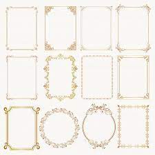 Set Di Cornici Calligrafiche Cornici Ornati Di Angoli Otborders Ornate Frame Floral Border Design Vintage Borders