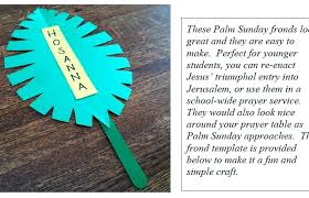 Read about the special day's history and how it is celebrated. Arts And Crafts Palm Sunday Frond Catholic Teacher Resources