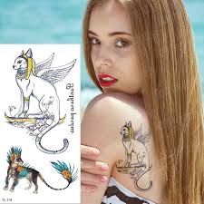 temporary tattoo phoenix unicorn fox tattoo body stickers sexy tatoo for  woman fake tattoo arm back water transfer tattoo women