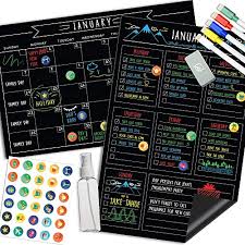 The only problem i had with it was that, because it is so large, i did have problems peeling it off the back it. Buy Magnetic Calendar For Fridge Chalkboard Weekly Monthly Black Dry Erase Refrigerator Board 2021 Chore Chart Meal Planner 11 X 17 Online In Indonesia B0786rhbz1