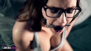 BoundHub - closeup ballgag drooling, pleading eyes, masturbating