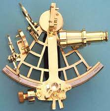 A Sextant Is An Instrument Used To Measure The Angle Between Any Two Visible Objects Its Primary Use Is To Determine The Angle Betwe Nautical Brass Navigation