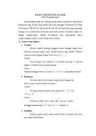 Doc Bahan Ajar Bentuk Aljabar Kelas Viii Semester 1 Abdul Rais Academia Edu
