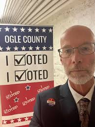 First day of in-person voting for the 2024 General Election, so I cast my  ballot at the historic Ogle County Courthouse, where the Clerk's office did  a great job organizing the polling