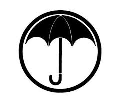 Black And White Umbrella Academy Umbrella Academy Logo In 2020 Academy Logo Umbrella Silhouette Design