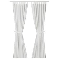 Lenda Curtains With Tie Backs 1 Pair Bleached White 55x118 Ikea In 2020 Lenda Curtains Curtains Curtains Without Sewing