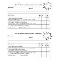 Rúbrica para evaluar presentaciones en power point. Lista De Cotejo Para Evaluar Presentacion De Power Point Pdf