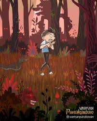 Perjalanan Bam Bagian 1 Masuk Hutan Liar Sendirian Tanpa Bekal Tersesat Marabahaya Mengancam Hidup Juga Gitu Sob Banyak Rint Illustration Drawing Hutan