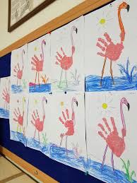 Flamingo El Baskisi Sanat Etkinlikleri Duyusal Gelisim Oyunlari Cocuklar Icin Sanat