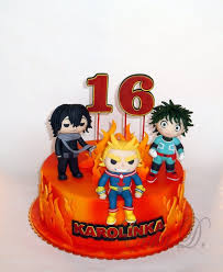 Birthday Cake For Hero My Hero Academia By Derika In 2020 Anime Cake Themed Cakes My Hero