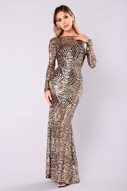 Emely Sequin Dress Black Gold Black Gold Sequin Dress Black Sequin Dress Dresses