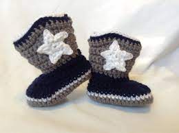 Crochet Dallas Cowboys Baby Booties Newborn Photography Etsy
