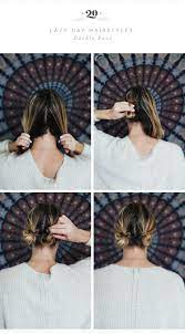 3 Easy Hairstyles For Lazy Days Lazy Girl Hairstyles Short Hair Styles Easy Cute Lazy Hairstyles