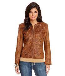 Faux Leather Embroidered Jacket Reba Rebastyle Dillards Clothes Clothes For Women Chic Outfits