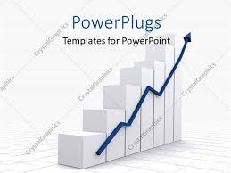 Powerpoint Template A Growth Chart With A Growth Arrow And