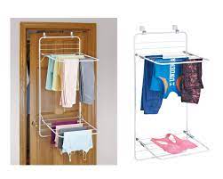 When its arms are open, this compact drying rack looks a little like an octopus! Over The Door Interdesign Brezio Over Door Clothing Drying Rack For Laundry Room Storage Double Shelf White Grey Amazon Com Au Home