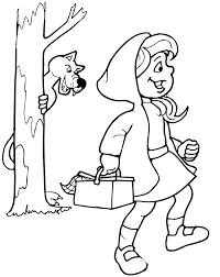 Red Riding Hood Coloring Page On Her Way To Granny S Red Riding Hood Little Red Riding Hood Coloring Pages