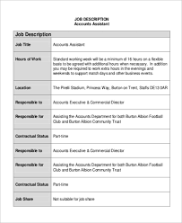 Are you an ambitious, client focused accounts assistant with experience working in the property industry? Free 9 Sample Accounting Assistant Job Descriptions In Pdf Ms Word