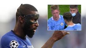 Chelsea's muslim centre back antonio rudiger apologises for liking khabib nurmagomedov's post that called for 'the almighty to disfigure the face' of french president emmanuel macron in row over his. Chelsea Defender Rudiger Accused Of Dirty Tactics In Brutal Collision Which Forces De Bruyne Out Of Ucl Final In Tears Rt Sport News