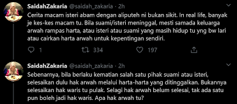 Dari aspek pembahagian harta ia bermaksud harta pusaka yang ditetapkan syarak untuk ahli waris. Konflik Macam Isteri Abam Ali Bukan Sikit Dalam Realiti Banyak Dah Berlaku Erin Sakura