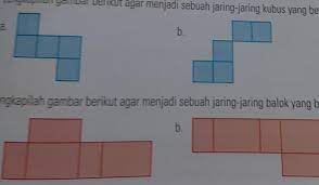Titik sudut adalah titik pertemuan dari beberapa rusuk. 2 Lengkapilah Gambar Berikut Agar Menjadi Sebuah Jaring Jaring Kubus Yang Benar A B3 Lengkapilah Brainly Co Id
