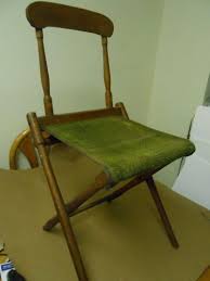 Original Civil War Era Carpeted Folding Camp Stool Ebay