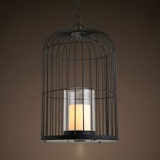 Metal And Glass Birdcage Pendant Lighting Single Light Rustic Style Chandelier In Black For Kitchen Beautifulhalo Com