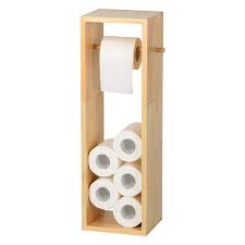 Many are dual purpose bathroom butlers which hold both two bathroom tissue rolls as well. Wood Bathroom Free Standing Toilet Tissue Paper Roll Holder Stand Top For Pot Stand Buy Tissue Paper Stand Toilet Tissue Roll Dispenser Wood Roll Paper Stand Product On Alibaba Com