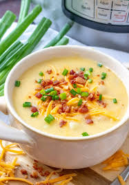 Stir in cream, cheese and chives. Instant Pot Loaded Potato Soup Belle Of The Kitchen