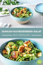 Dukkah Kichererbsen Salat Mit Halloumi Rezept Hellofresh Rezept Kichererbsen Salat Halloumi Kichererbsen