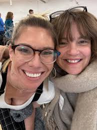 Look who I ran into while at pd in Yarmouth! Rhoda Marina Ross you are a  fabulous friend to sit out a storm with!