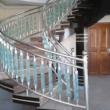 Railings are an important fixture in any house and helps add panache to the architectural element while helping your balcony or staircase stand out a bit more.a stylish railing design is an expression of creativity not only in terms of the actual shape and structure but also when it comes to the usage of materials. Panel Decorative Stainless Steel Stair Railing Rs 650 Running Feet Id 17082256473