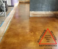 Stained Concrete Floors Dawsonville Georgia Aaa Southern States Refinishing