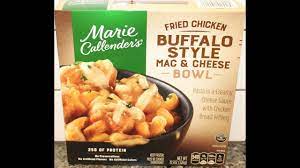 Bowl, fried chicken buffalo style mac & cheese bowl. Marie Callender S Fried Chicken Buffalo Style Mac Cheese Bowl Review Youtube