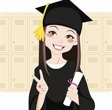 Image Result For Clipart Long Hair Asian Graduate Graduation Girl Graduation Drawing Girls Clips