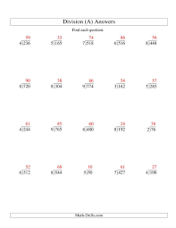 The Long Division One Digit Divisor And A Two Digit Quotient With No Remainder A Math Worksheet In 2020 Division Worksheets Long Division Worksheets Long Division