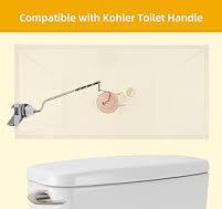 iFealClear Alça universal de latão para vaso sanitário, alça de vaso  sanitário de montagem lateral/angular compatível com Kohler K-GP30324-CP,  ...