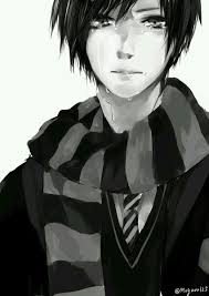 Download the background for free. Sad Anime Boy Black And White Otaku Wallpaper