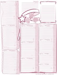 Cute Character Sheet 5th Edition