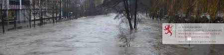 Der hochwassermeldedienst ist in bereitschaft. Karte Inondations Lu