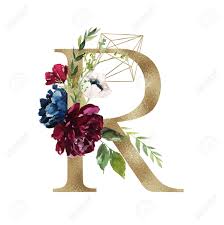 Check spelling or type a new query. Floral Alphabet Letter R With Flowers Bouquet Composition And Delicate Gold Geometric Shape Crystal Unique Collection For Wedding Invites Decoration And Many Other Concept Ideas Stock Photo Picture And Royalty Free